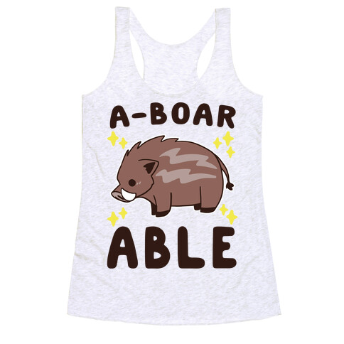 A-boarable - Boar Racerback Tank Top