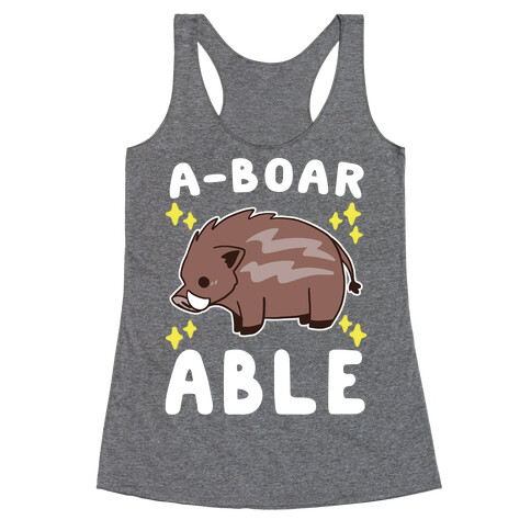 A-boarable - Boar Racerback Tank Top