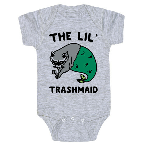The Lil' Trashmaid Raccoon Mermaid Parody Baby One-Piece