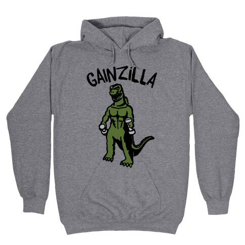 Gainzilla Lifting Parody Hooded Sweatshirt