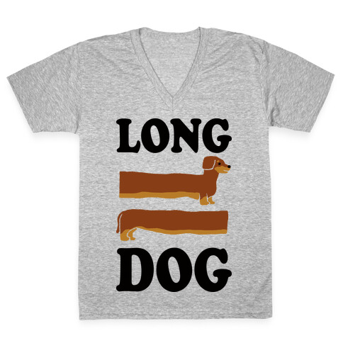 Long Dog Dachshund V-Neck Tee Shirt