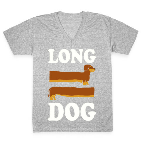 Long Dog Dachshund V-Neck Tee Shirt