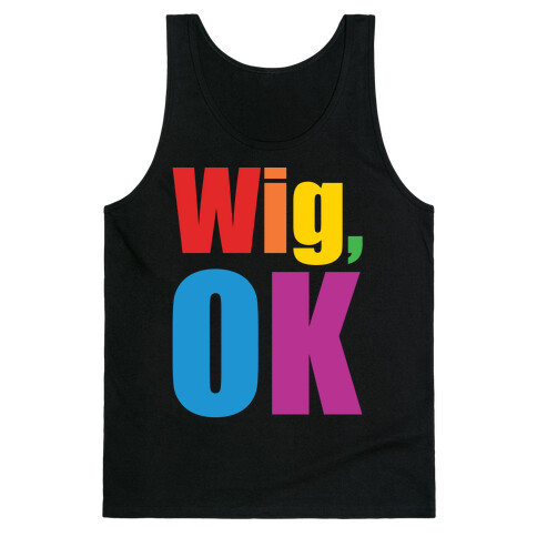 Wig Ok White Print Tank Top