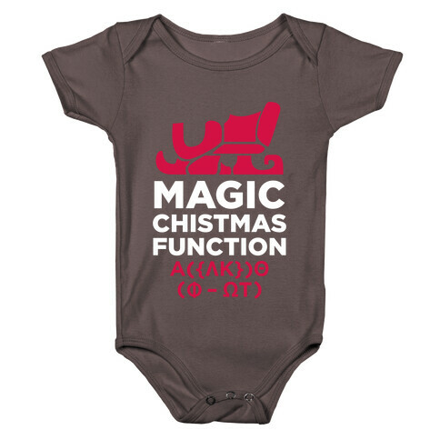 Magic Christmas Function (White Ink) Baby One-Piece