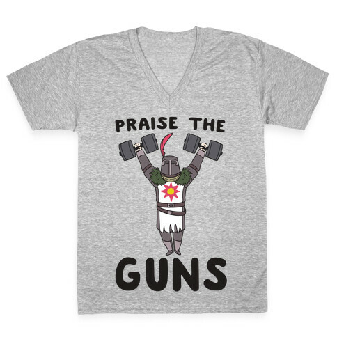 Praise the Guns - Dark Souls V-Neck Tee Shirt