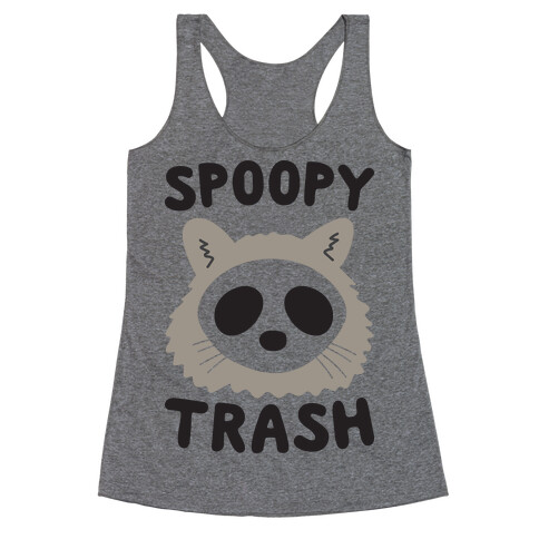 Spoopy Trash Raccoon Racerback Tank Top