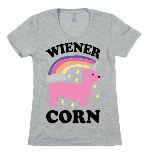 Wienercorn Dachshund Unicorn Womens T-Shirt