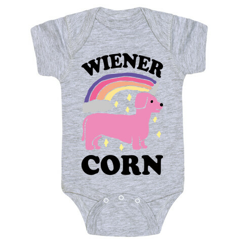 Wienercorn Dachshund Unicorn Baby One-Piece