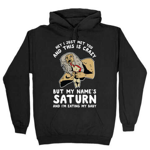 Hey I Just Me You and This is Crazy But My Name's Saturn and I'm Eating My Baby Hooded Sweatshirt