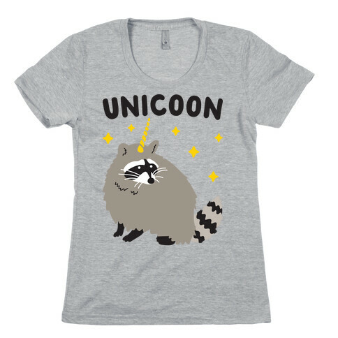 Unicoon Raccoon Unicorn  Womens T-Shirt