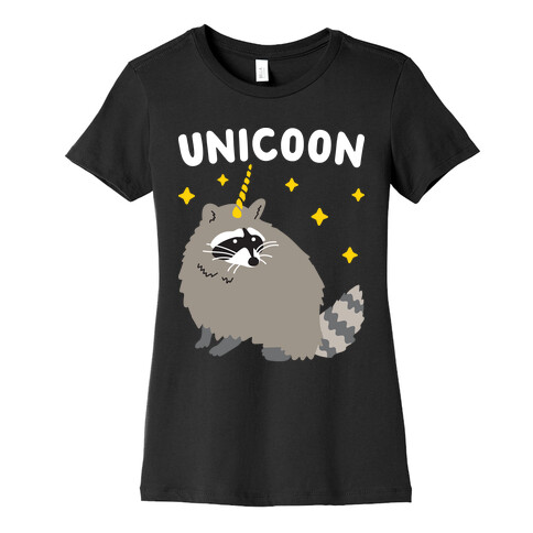 Unicoon Raccoon Unicorn  Womens T-Shirt