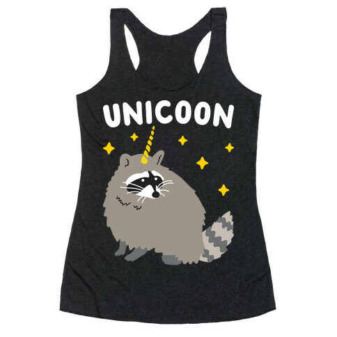 Unicoon Raccoon Unicorn  Racerback Tank Top