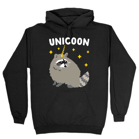 Unicoon Raccoon Unicorn  Hooded Sweatshirt