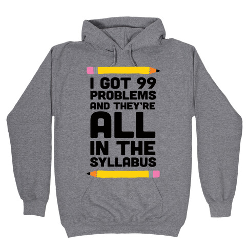 I Got 99 Problems And They're All In The Syllabus Teacher Hooded Sweatshirt