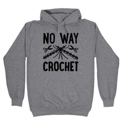 No Way Crochet Hooded Sweatshirt