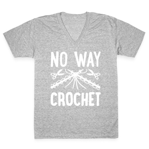 No Way Crochet V-Neck Tee Shirt