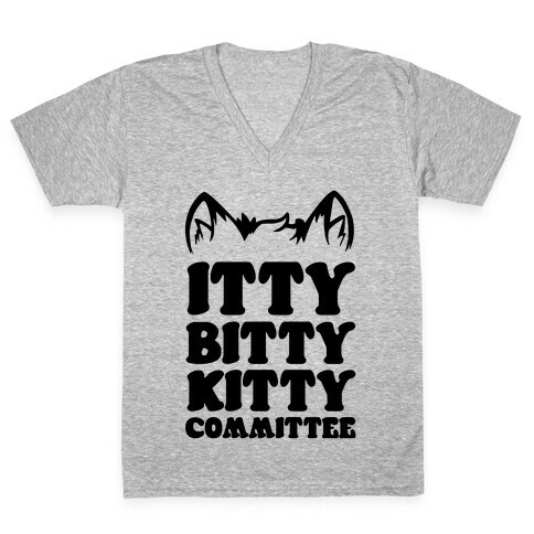 Itty Bitty Kitty Committee V-Neck Tee Shirt