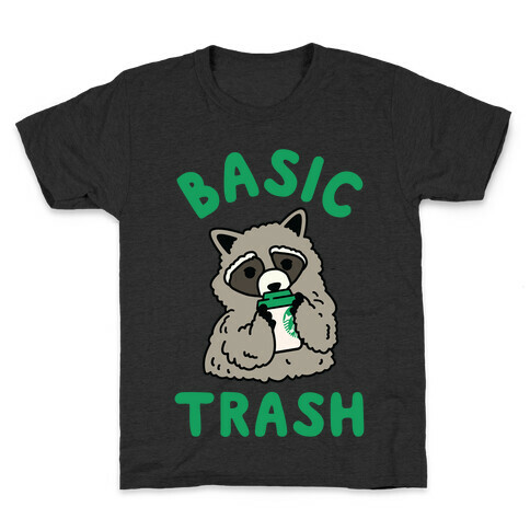Basic Trash Coffee Raccoon Kids T-Shirt