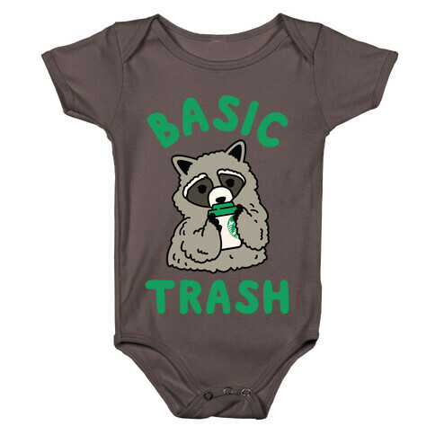 Basic Trash Coffee Raccoon Baby One-Piece