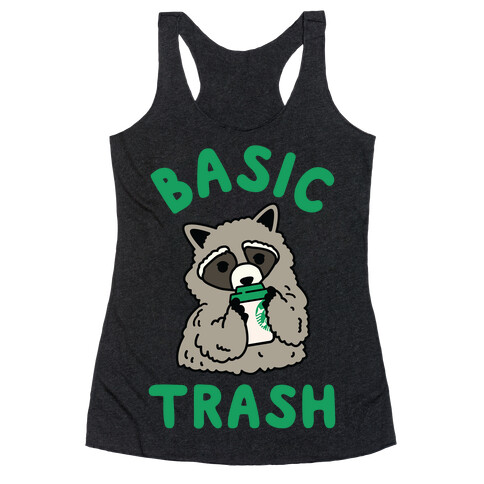 Basic Trash Coffee Raccoon Racerback Tank Top