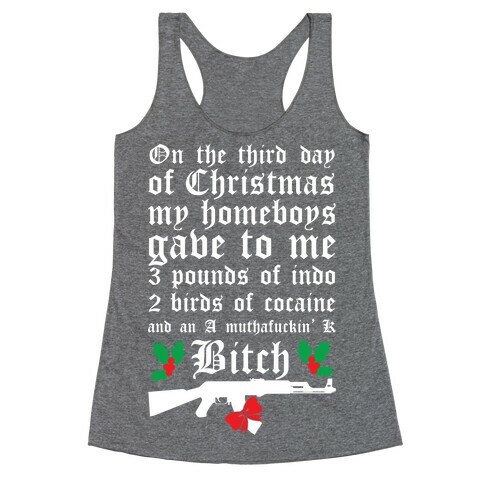 Christmas In The Hood Racerback Tank Top