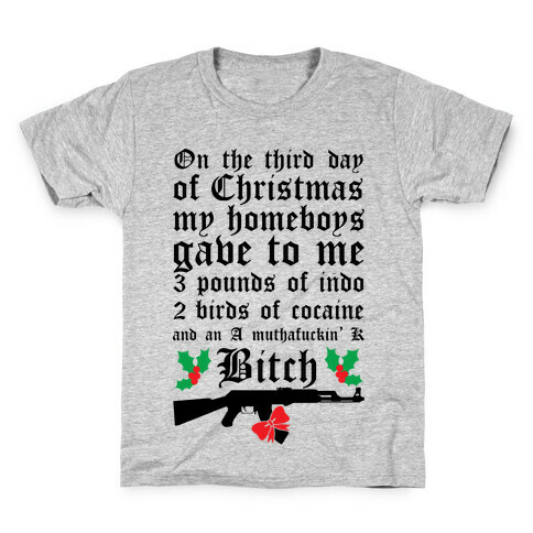 Christmas In The Hood Kids T-Shirt