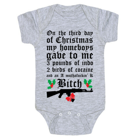 Christmas In The Hood Baby One-Piece