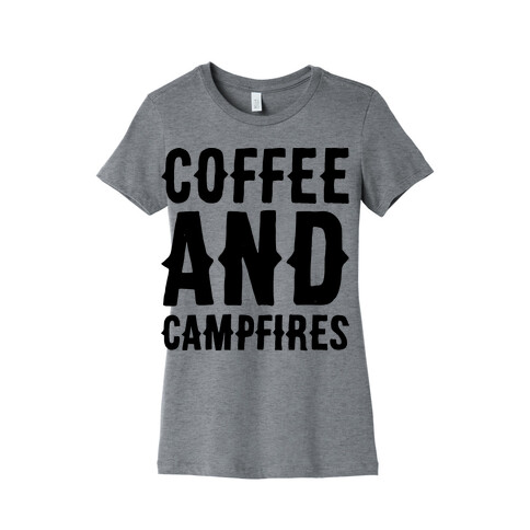 Coffee And Campfires Womens T-Shirt