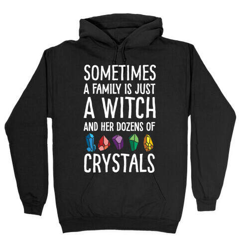 Sometimes A Family Is Just A Witch And Her Dozens Of Crystals Hooded Sweatshirt
