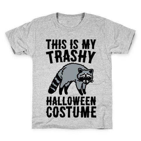 This Is My Trashy Halloween Costume Raccoon Kids T-Shirt