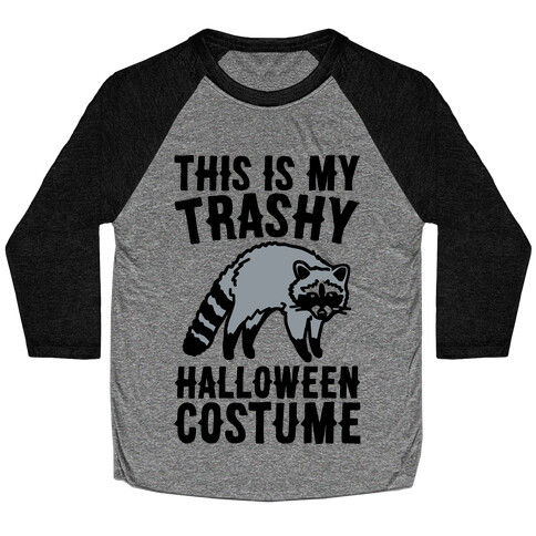 This Is My Trashy Halloween Costume Raccoon Baseball Tee