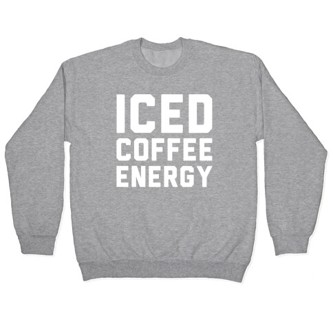 Iced Coffee Energy White Print Pullover