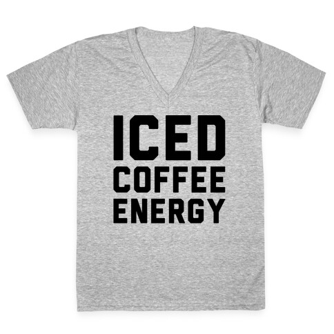 Iced Coffee Energy  V-Neck Tee Shirt