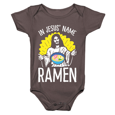 In Jesus' Name Ramen Baby One-Piece