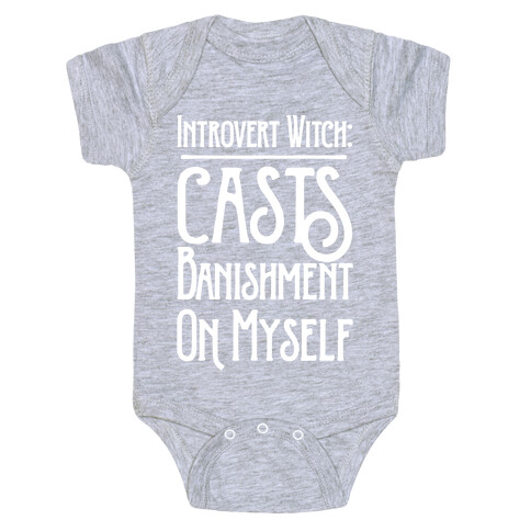 Introvert Witch White Print Baby One-Piece