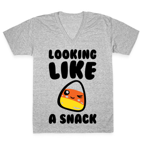 Looking Like A Snack Candy Corn  V-Neck Tee Shirt