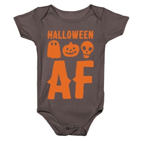 Halloween AF White Print Baby One-Piece