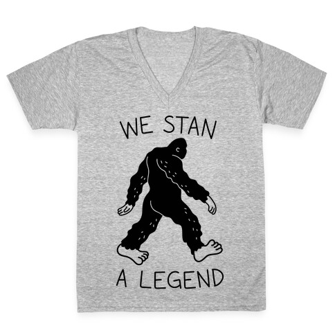 We Stan A Legend Bigfoot V-Neck Tee Shirt