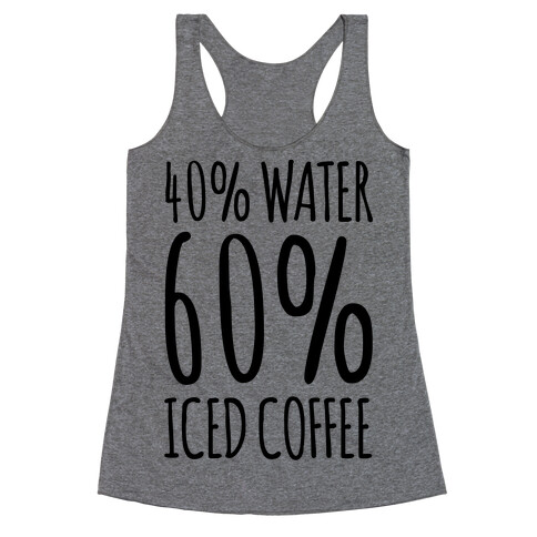 40 Percent Water 60 Percent Iced Coffee Racerback Tank Top