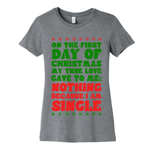 On the First Day of Christmas My True Love Gave to Me... Womens T-Shirt