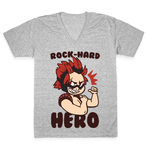 Rock-Hard Hero - Kirishima  V-Neck Tee Shirt