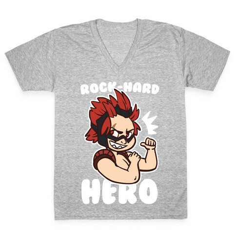 Rock-Hard Hero - Kirishima  V-Neck Tee Shirt