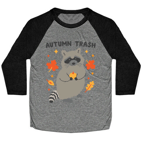 Autumn Trash Raccoon Baseball Tee