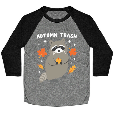 Autumn Trash Raccoon Baseball Tee