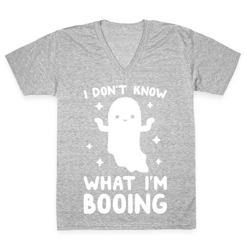 I Don't Know What I'm Booing Ghost V-Neck Tee Shirt