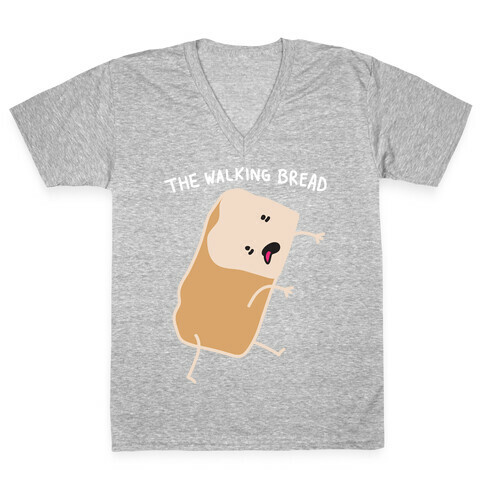 The Walking Bread Parody V-Neck Tee Shirt