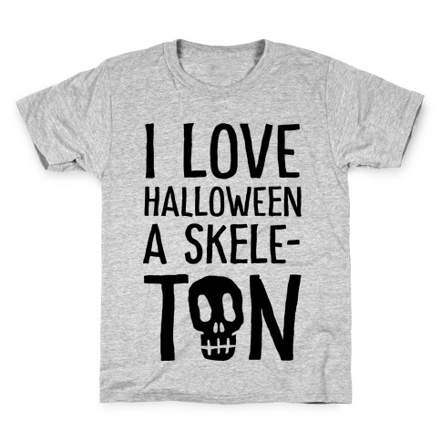 I Love Halloween A Skele-Ton Kids T-Shirt