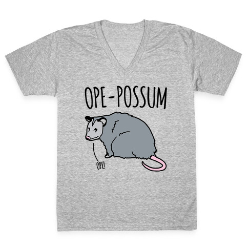 Ope-Possum Opossum V-Neck Tee Shirt