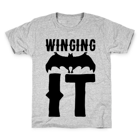 Winging It Bat  Kids T-Shirt