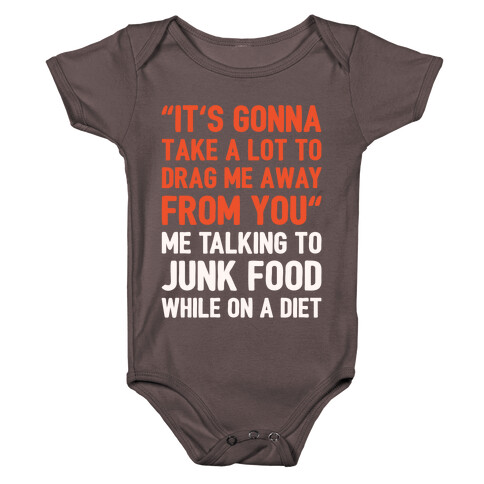 Toto Africa Junk Food Parody White Print Baby One-Piece